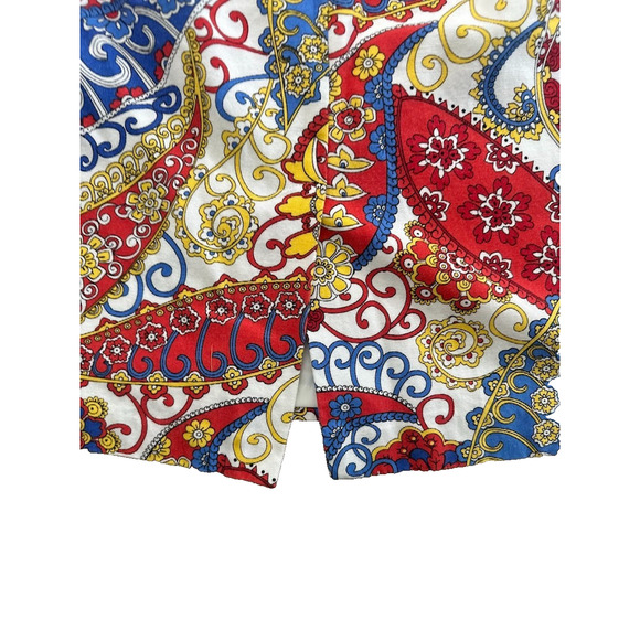 Talbots Skirt Canvas Pencil Plus Size 18W Paisley Stretch Office Knee Length - Picture 5 of 9